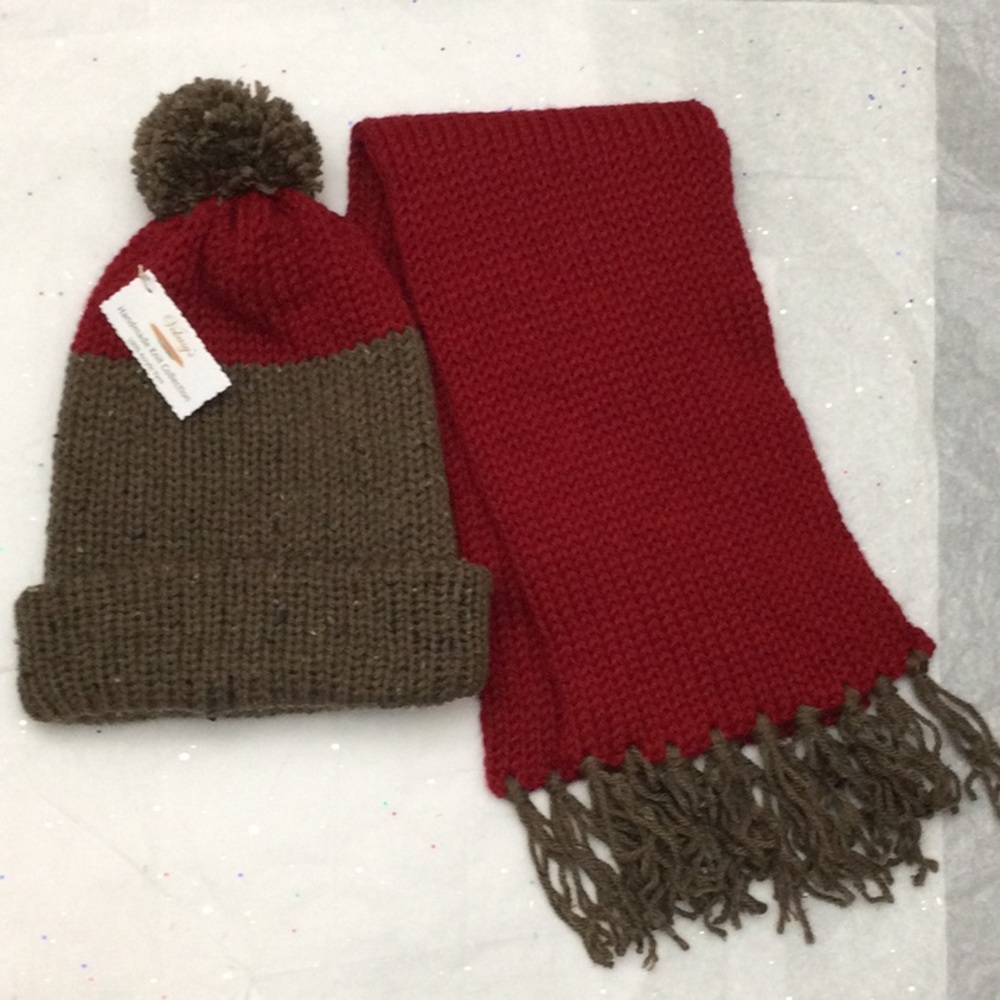 Sophia Knit Beanie and Scarf Set